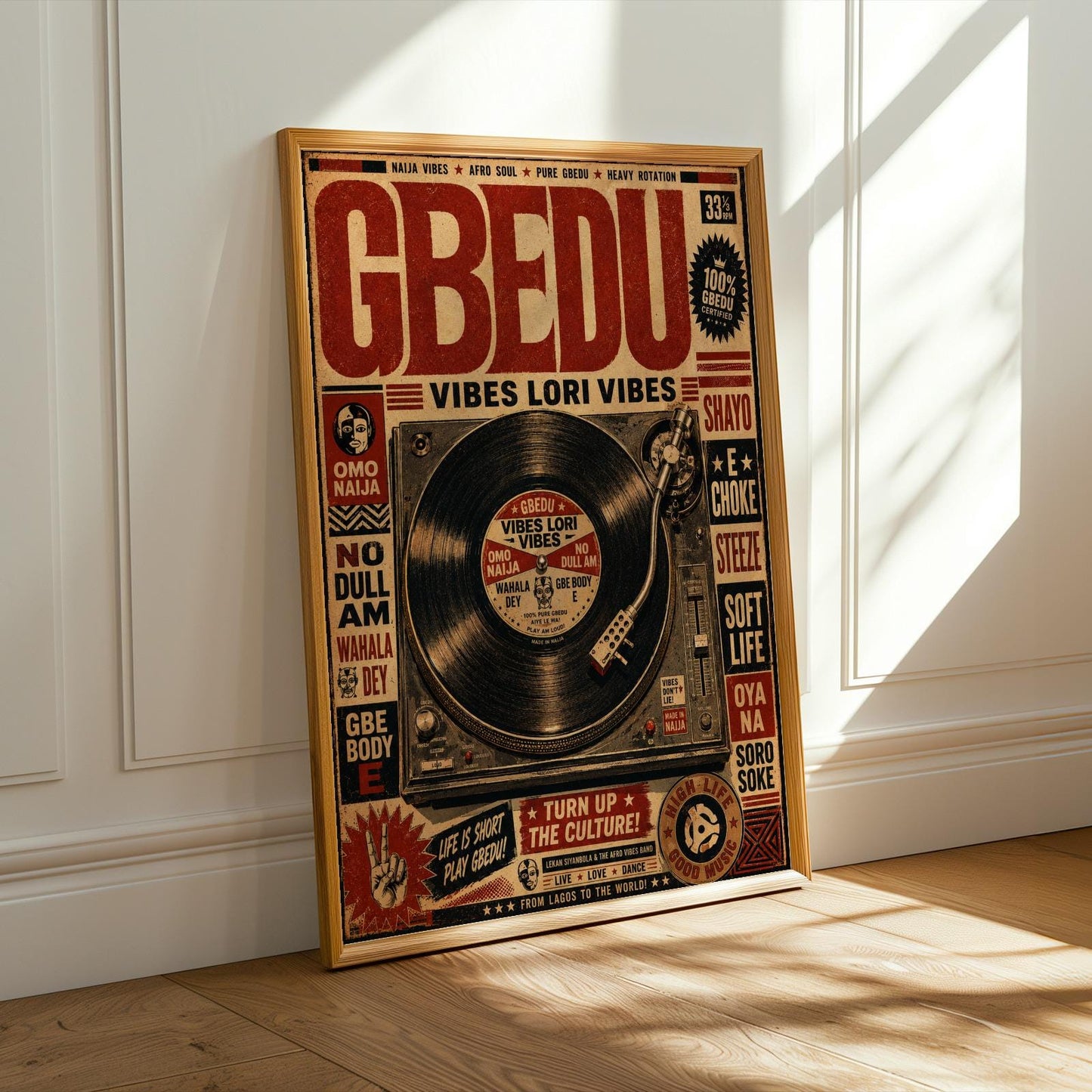 Afrobeat Vinyl Wall Art Print 264 Soluna Soul