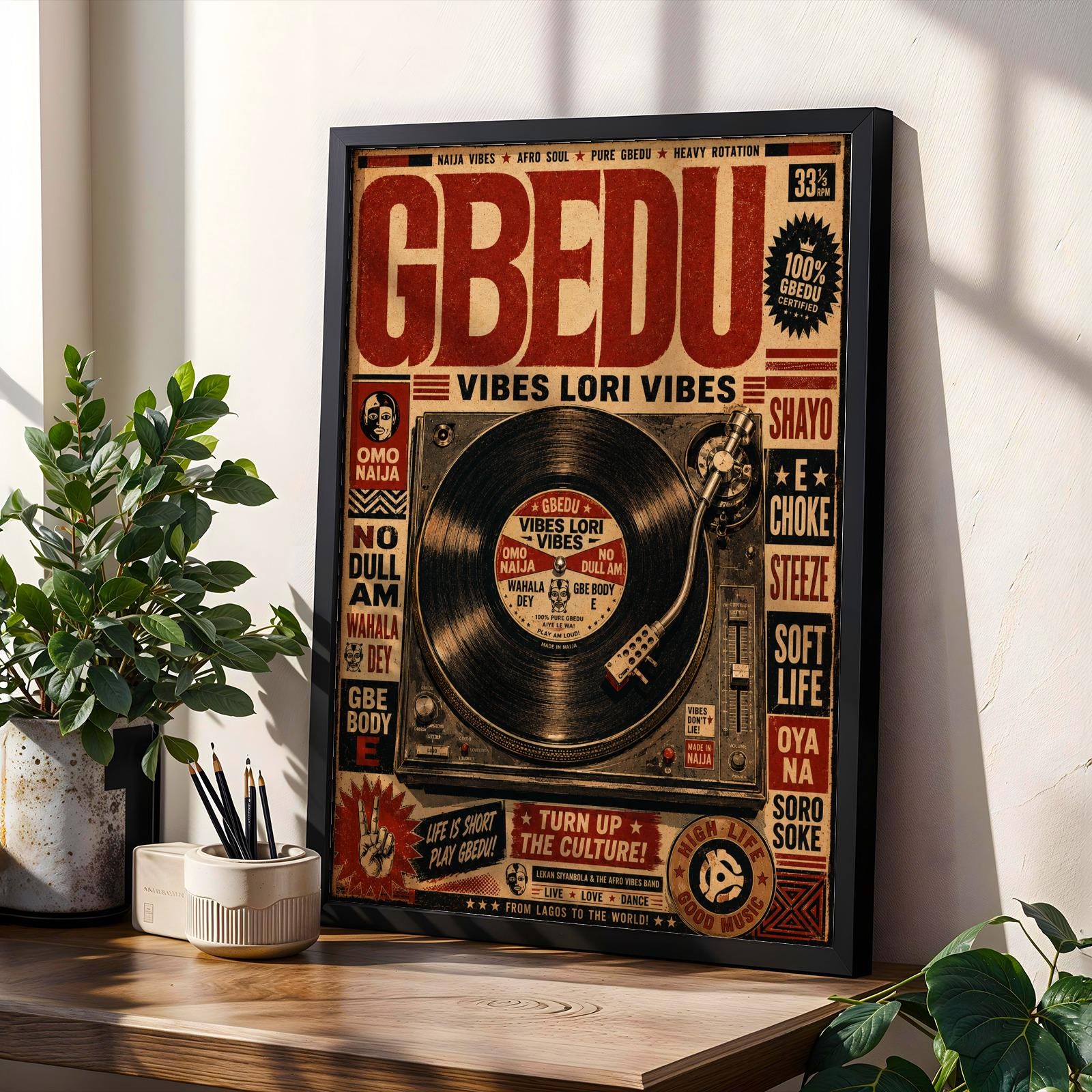 Afrobeat Vinyl Wall Art Print 264 Soluna Soul