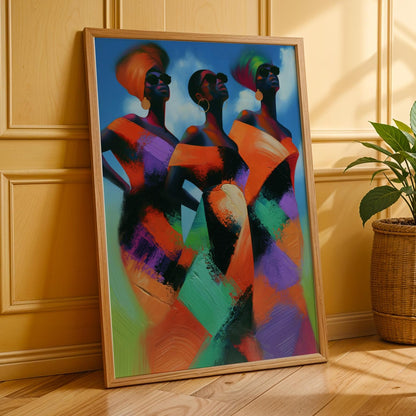 Abstract Black Women Art Print 192 Soluna Soul