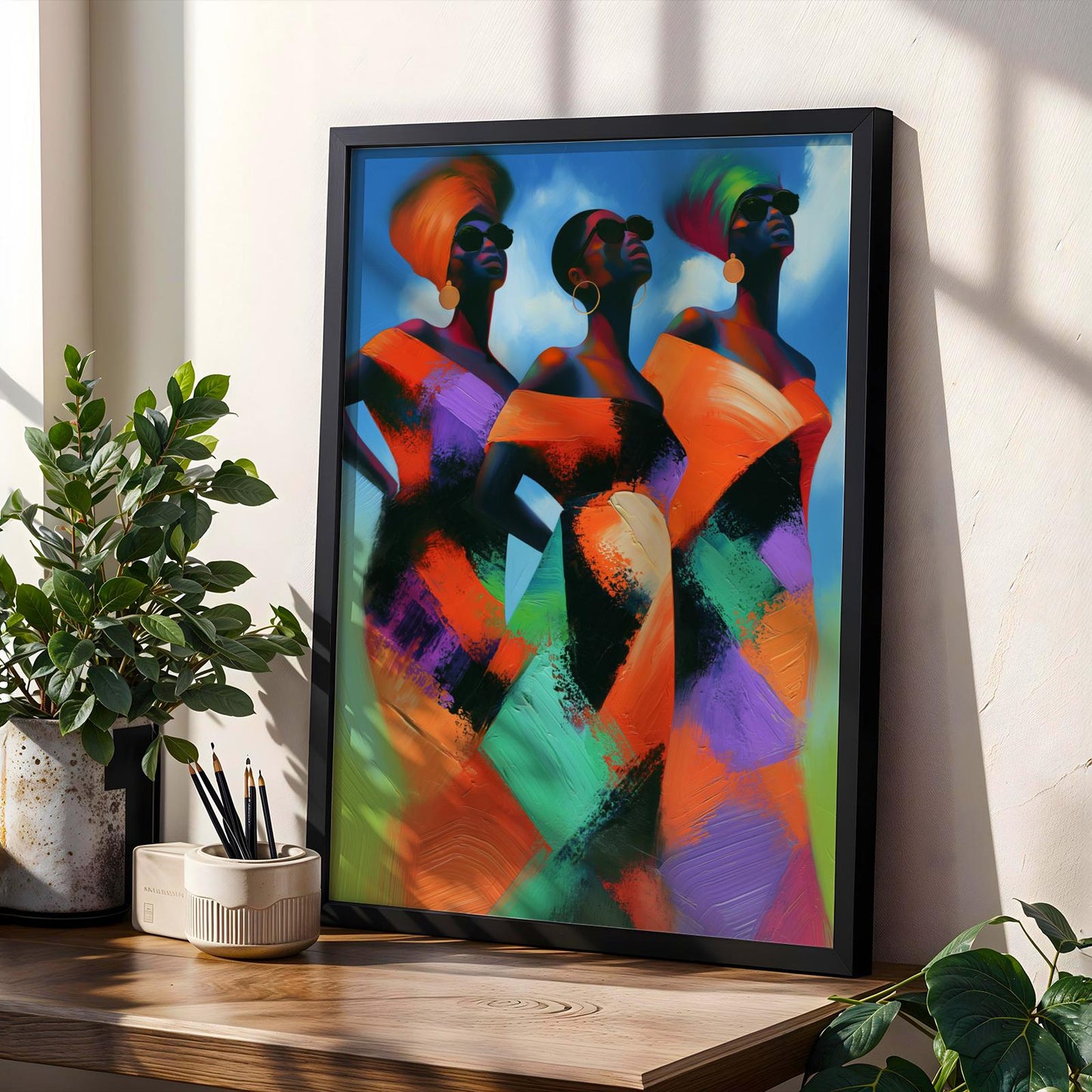 Abstract Black Women Art Print 192 Soluna Soul