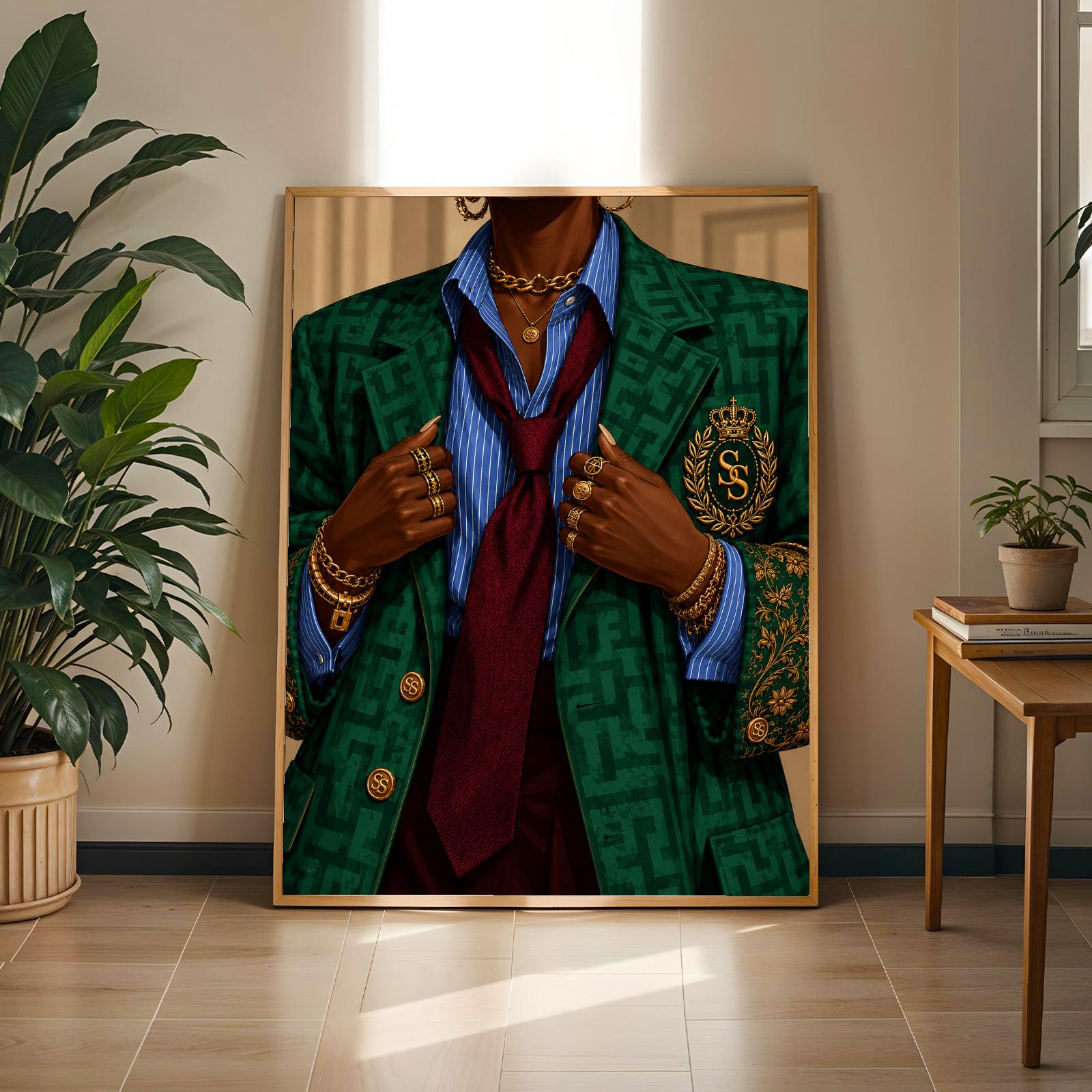 Black Woman Luxury Fashion Wall Art Print 267 Soluna Soul