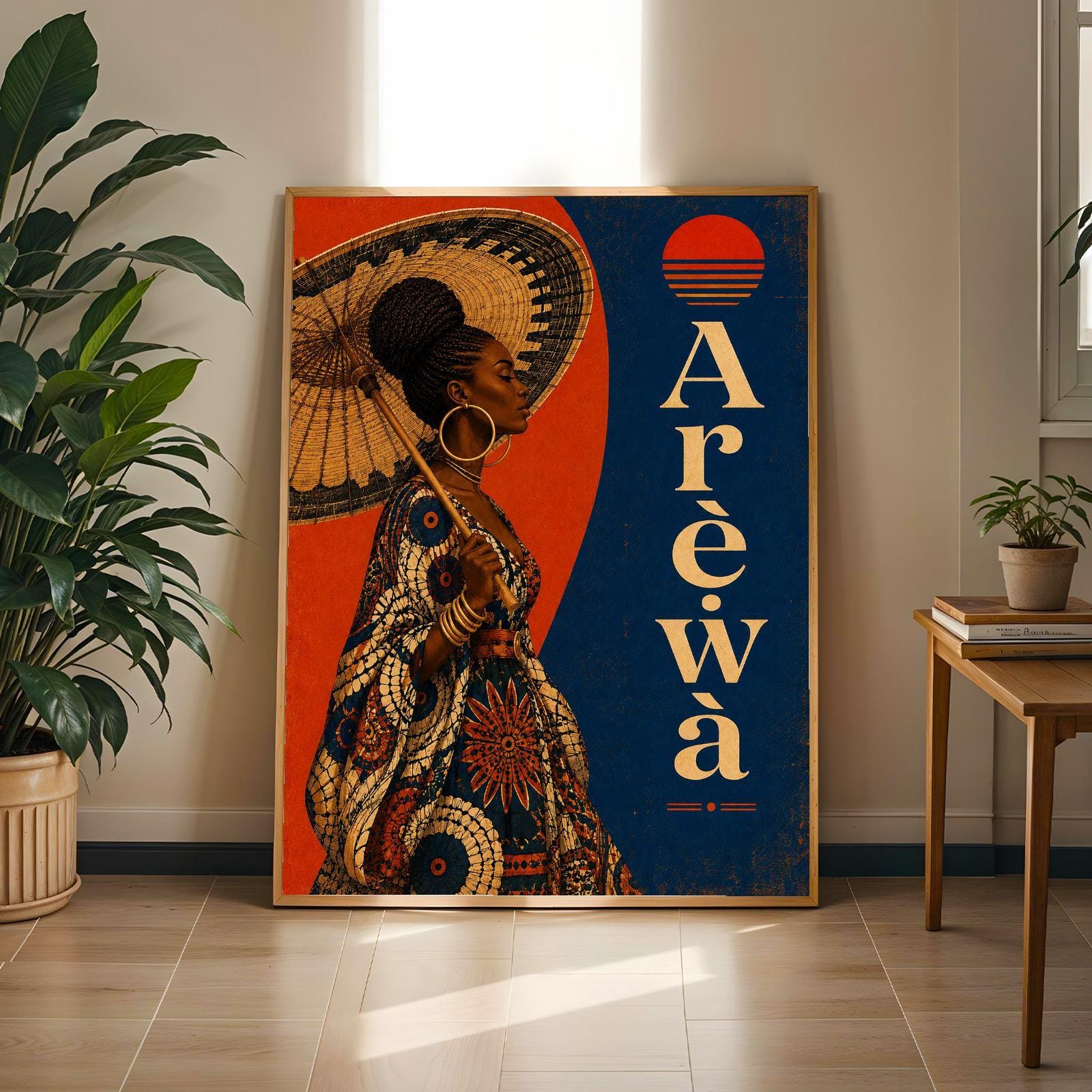 African Arewa Woman Wall Art Print 268 Soluna Soul