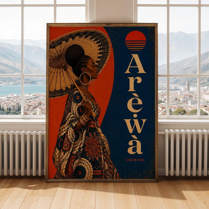 African Arewa Woman Wall Art Print 268 Soluna Soul
