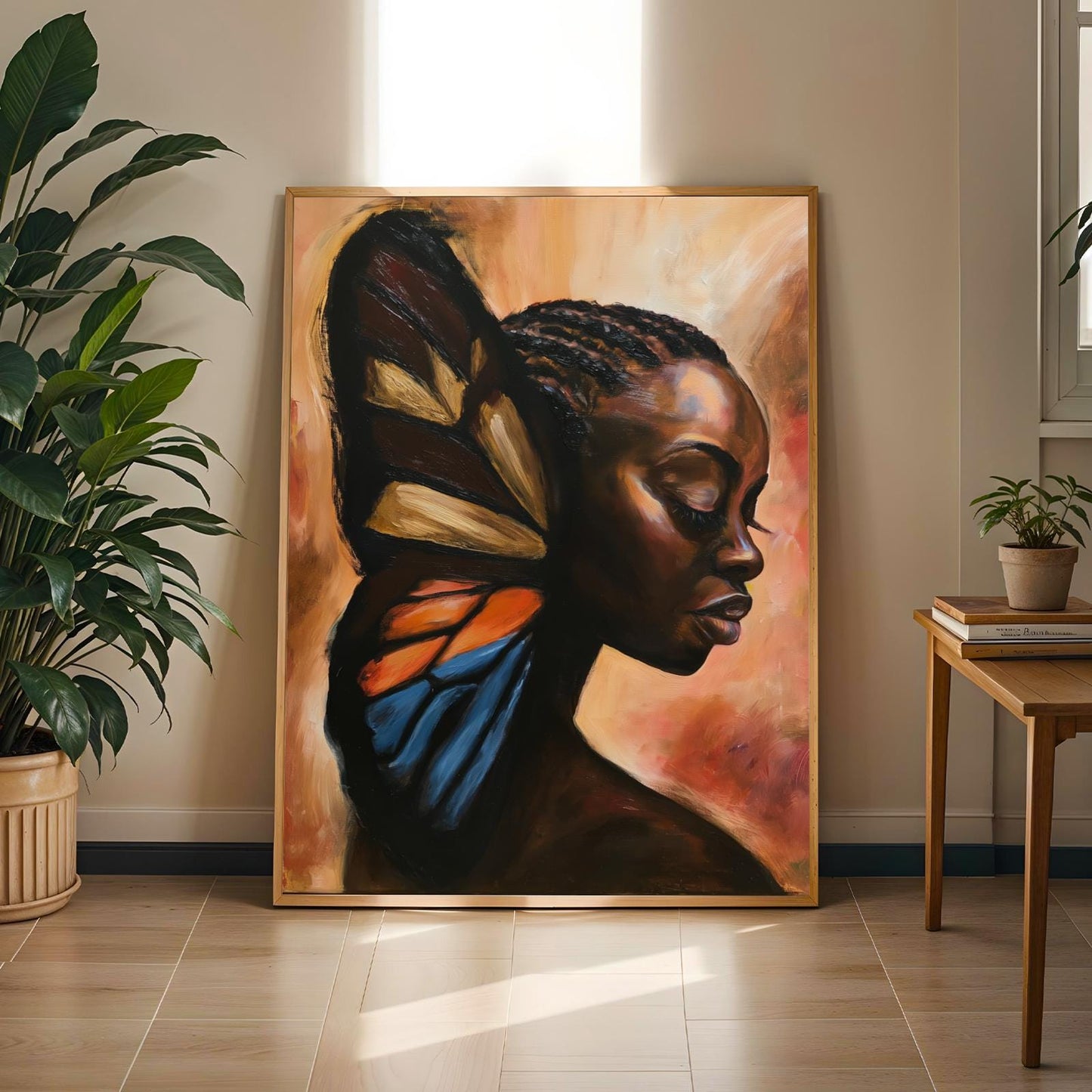 Abstract Butterfly Woman Portrait Wall Art Print 203 Soluna Soul