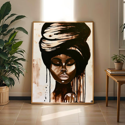 Abstract Woman Portrait Poster  Wall Art Print 200 Soluna Soul