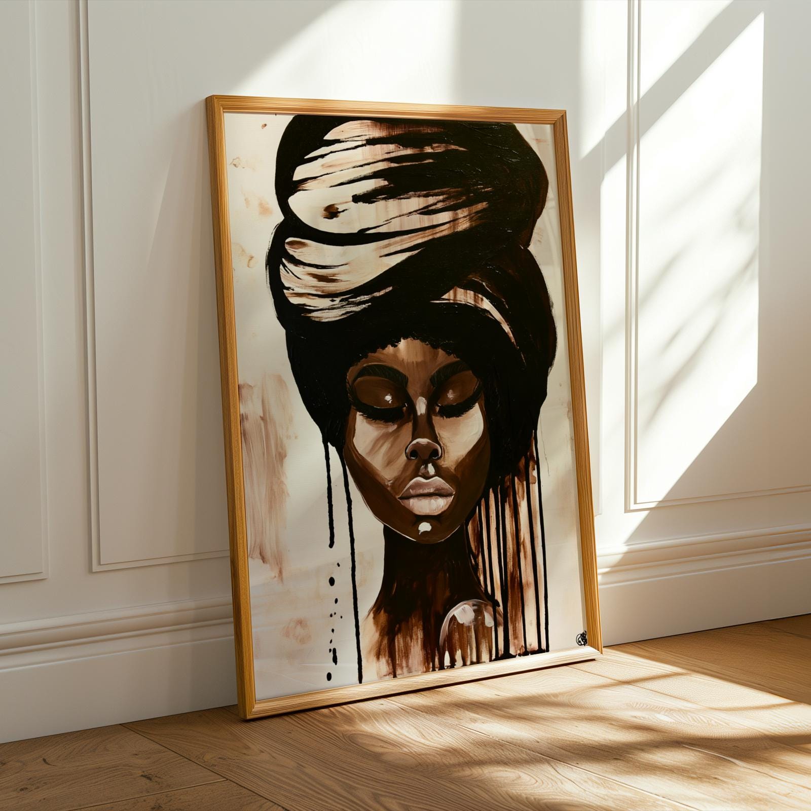 Abstract Woman Portrait Poster  Wall Art Print 200 Soluna Soul