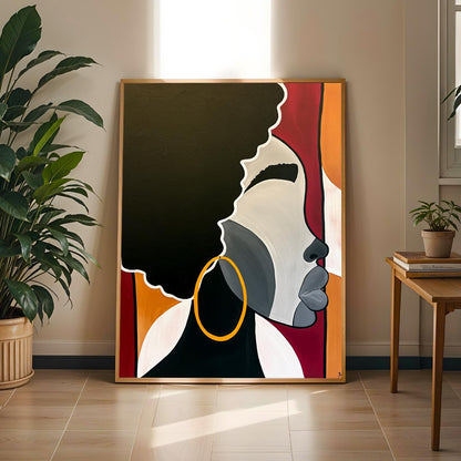Abstract Woman Portrait Poster  Wall Art Print 199 Soluna Soul