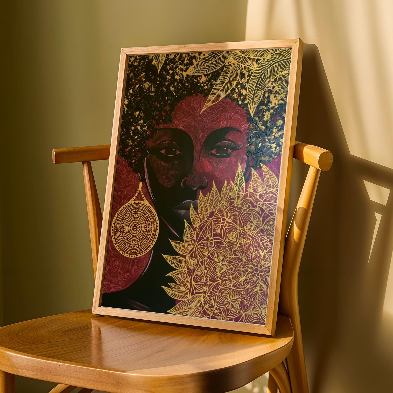 Abstract Woman Portrait Poster Wall Art Print 202 Soluna Soul