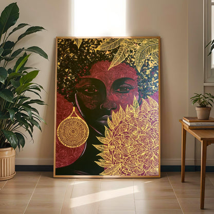 Abstract Woman Portrait Poster Wall Art Print 202 Soluna Soul