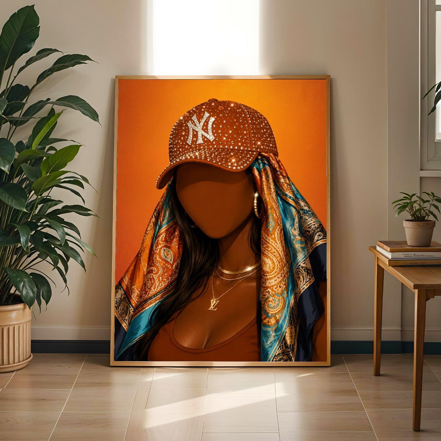 Yankees Black Girl Wall Art Print 275 Soluna Soul