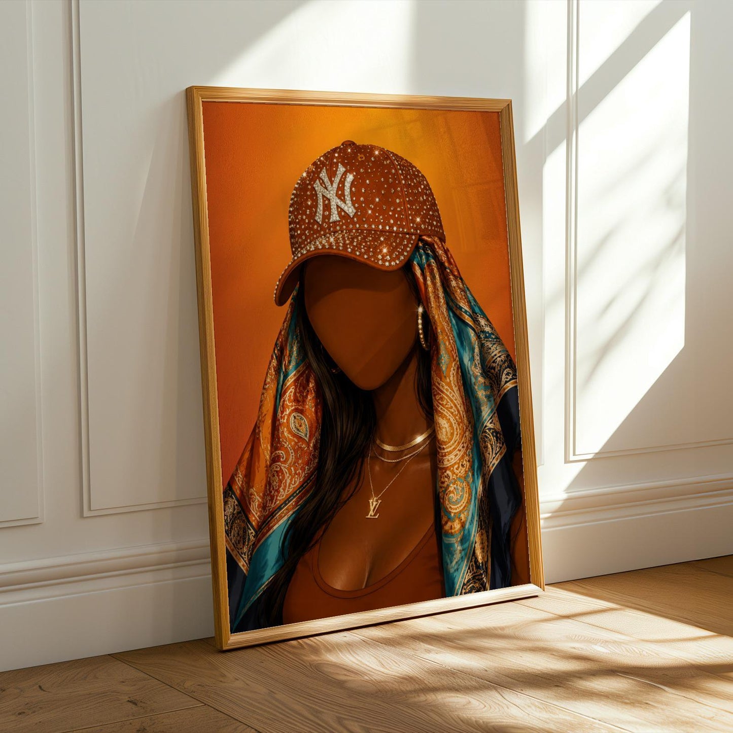 Yankees Black Girl Wall Art Print 275 Soluna Soul