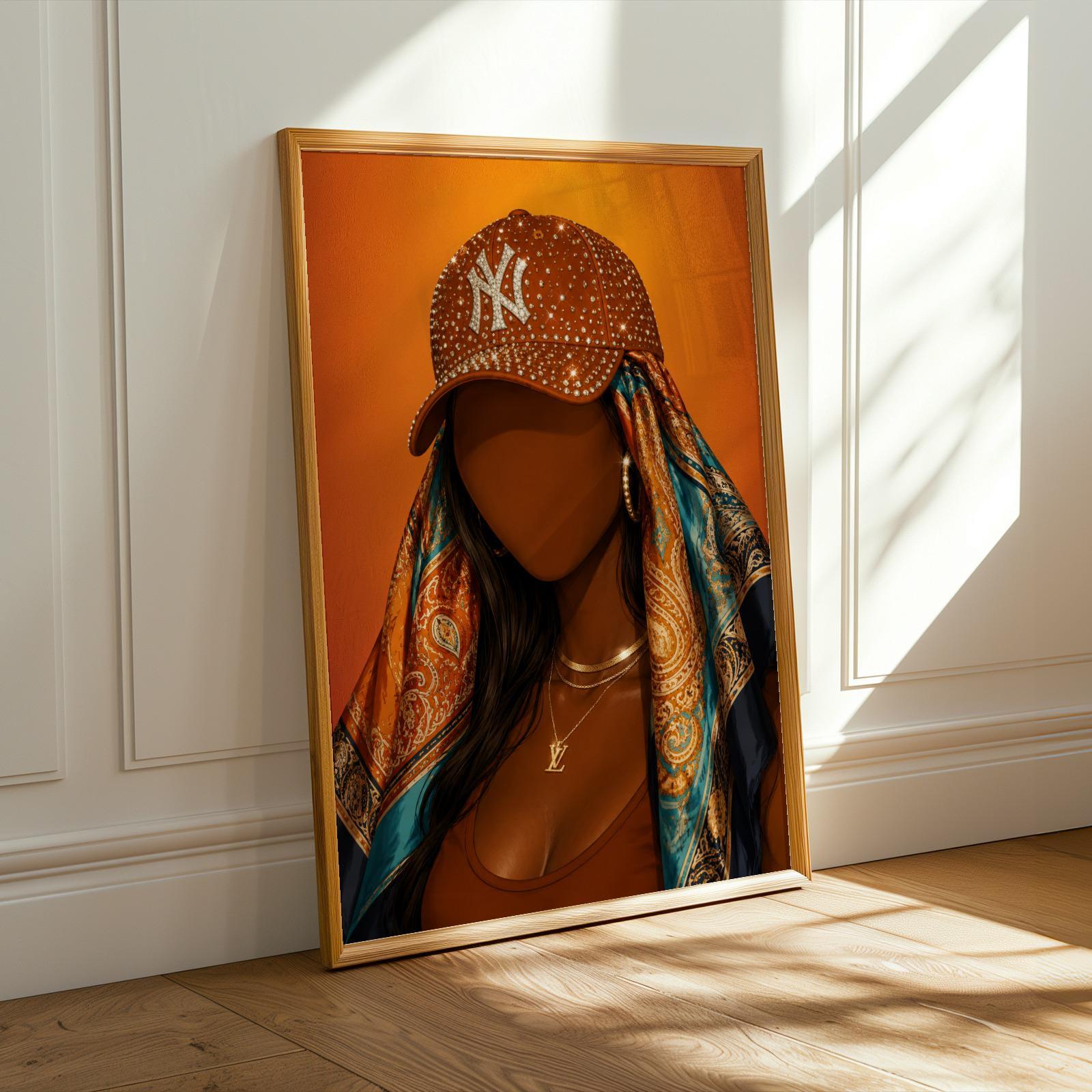 Yankees Black Girl Wall Art Print 275 Soluna Soul