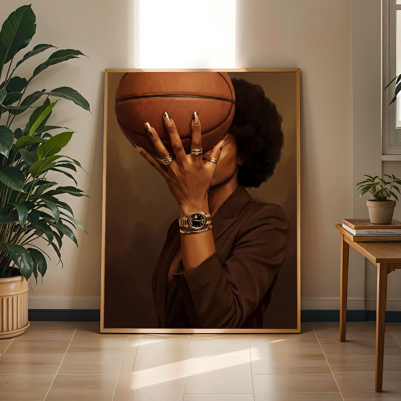 Afrocentric Basketball Wall Art Print 217 Soluna Soul