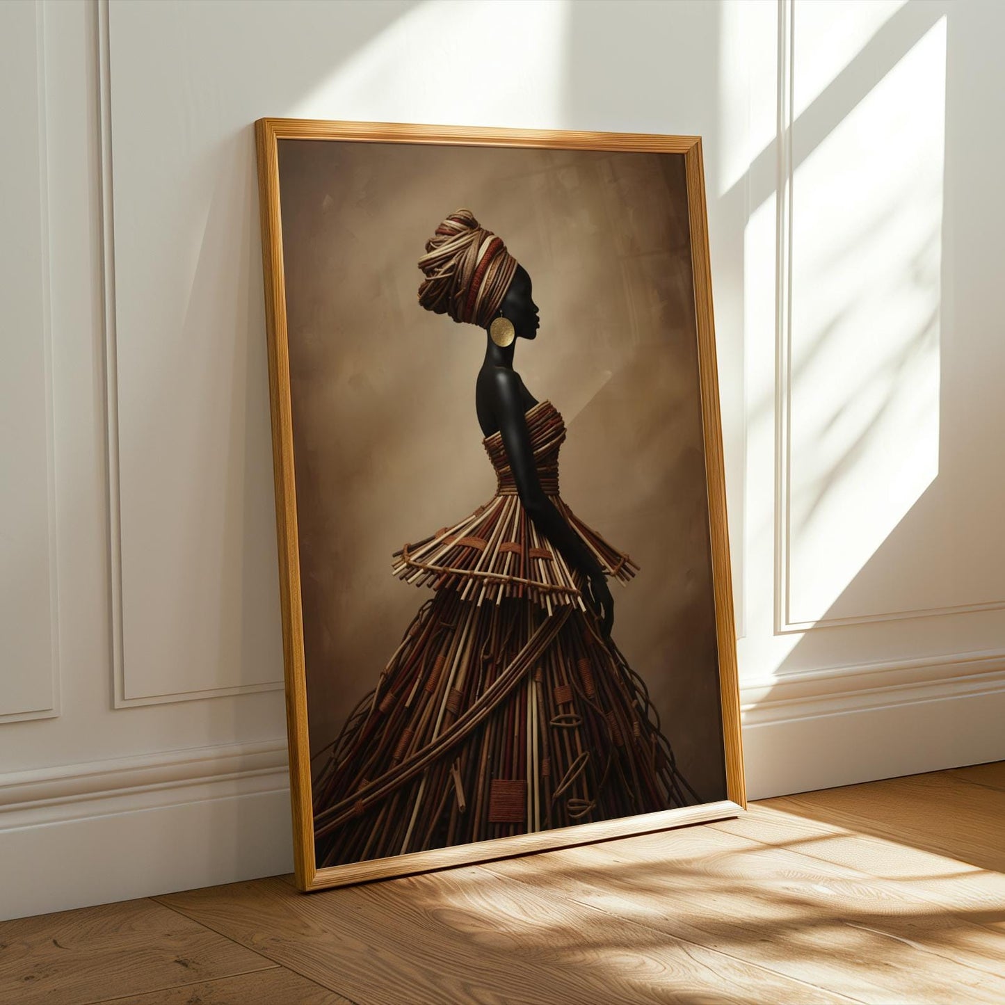 African Statement Fashion Wall Art Print 221 Soluna Soul
