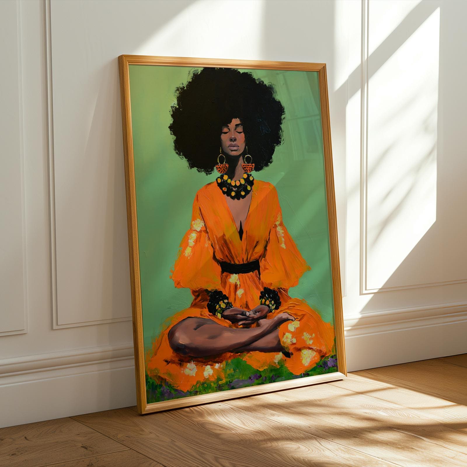 Black Woman Healing Wall Art Print 228 Soluna Soul