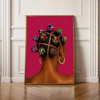 Bantu Ankara Inspired Wall Art Print 285 Soluna Soul