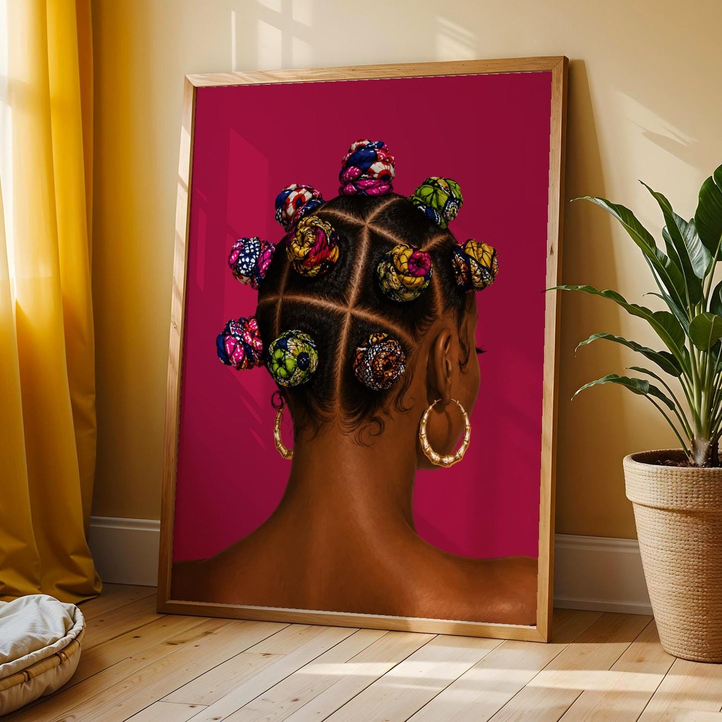 Bantu Ankara Inspired Wall Art Print 285 Soluna Soul