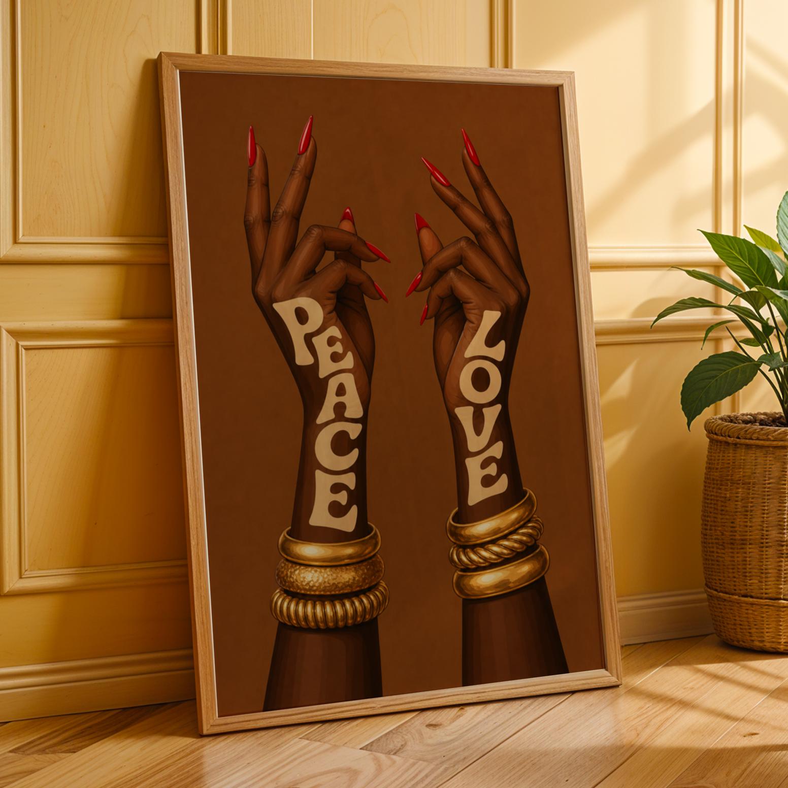 Peace & Love Wall Art Print 237 Soluna Soul