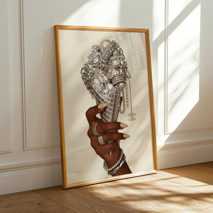 Luxury Jewellery Ice Cream Wall Art Print 232 Soluna Soul
