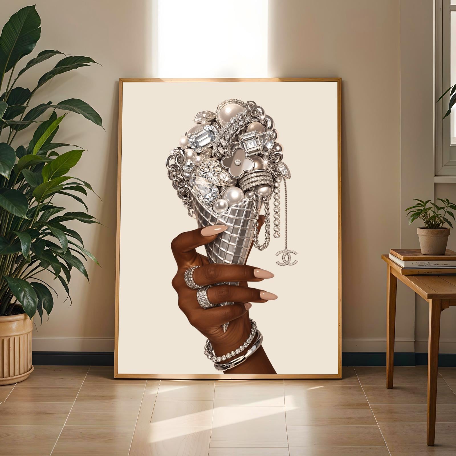 Luxury Jewellery Ice Cream Wall Art Print 232 Soluna Soul