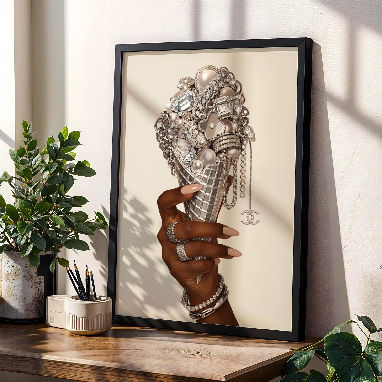 Luxury Jewellery Ice Cream Wall Art Print 232 Soluna Soul