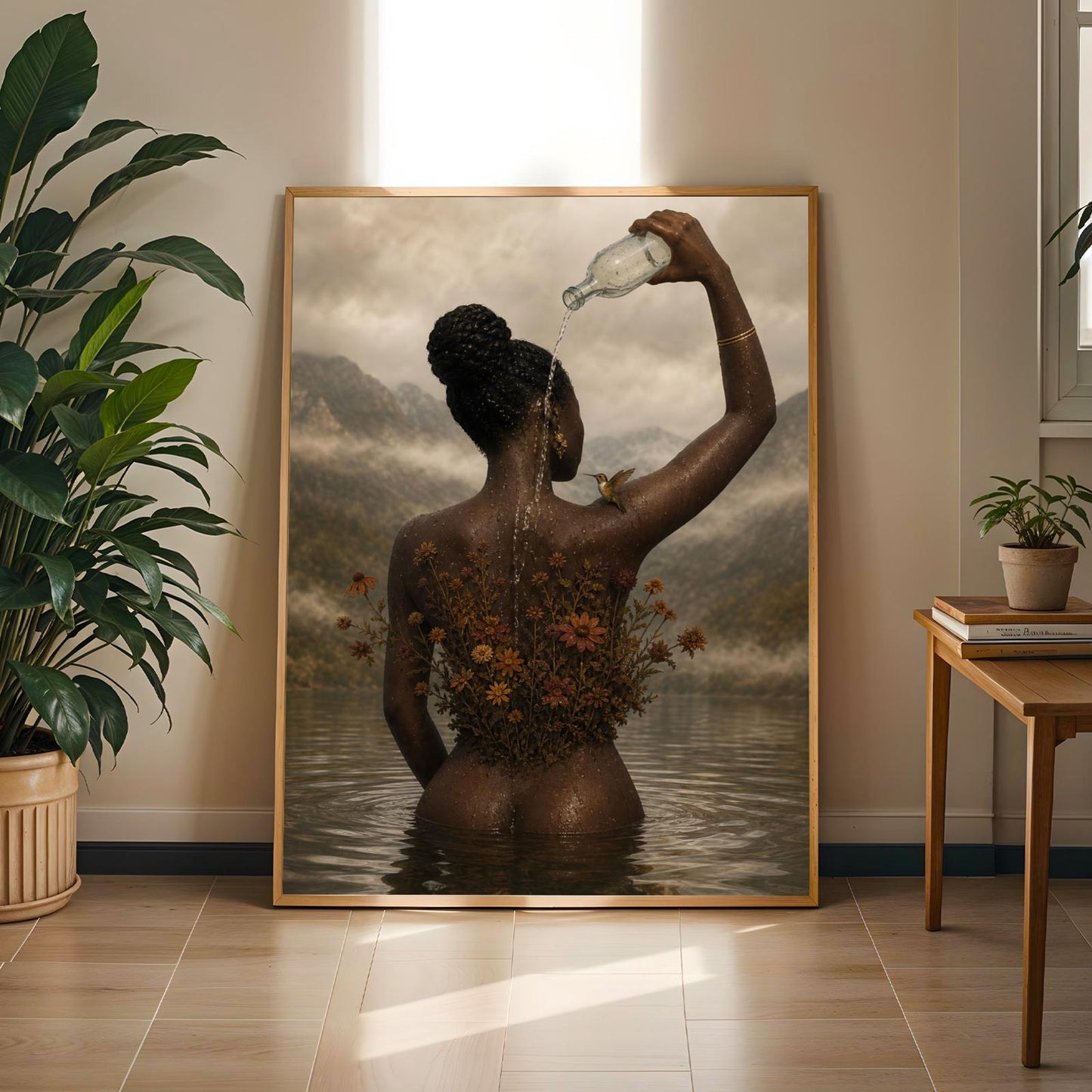 Black Woman Nurturing Wall Art Print 235 Soluna Soul