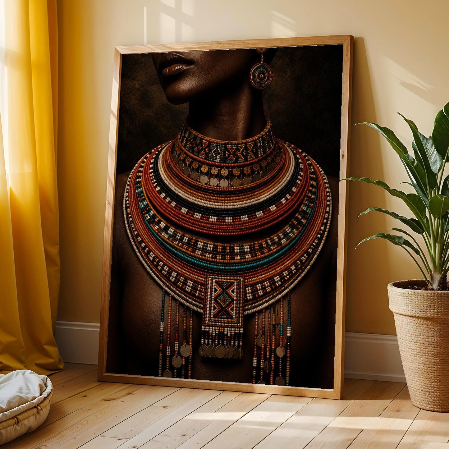 Masai East African Necklace Wall Art Print Soluna Soul