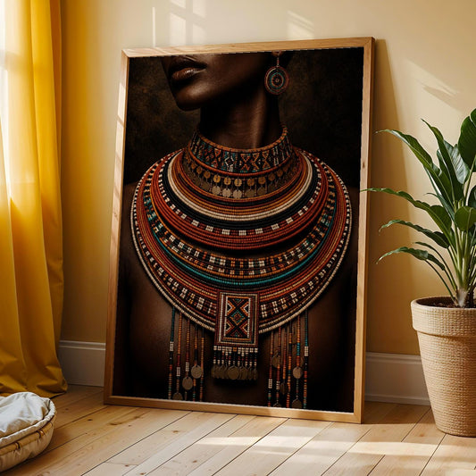 Masai East African Necklace Wall Art Print Soluna Soul