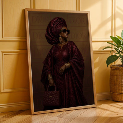 African Aunty Luxe Wall Art Print 243 Soluna Soul