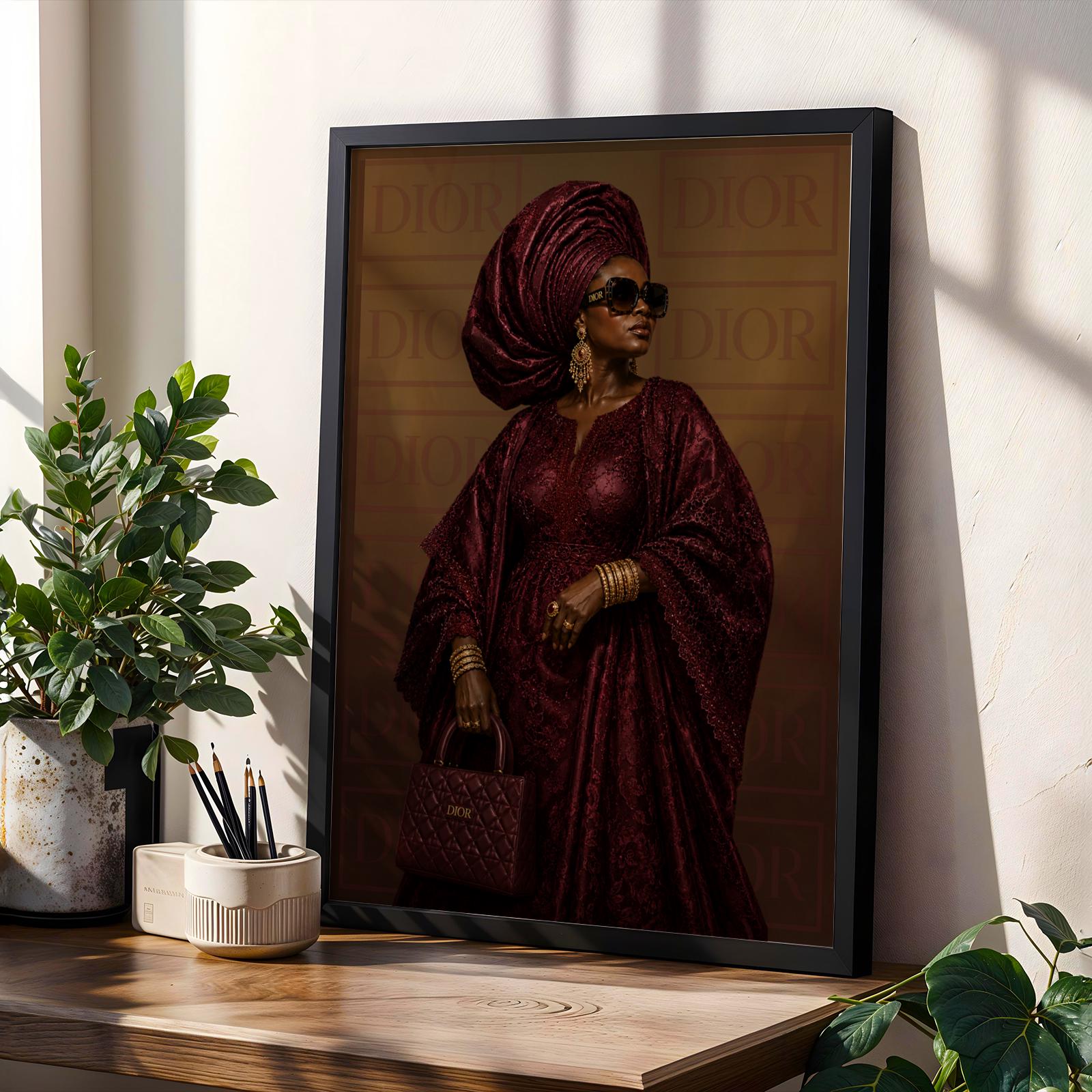 African Aunty Luxe Wall Art Print 243 Soluna Soul