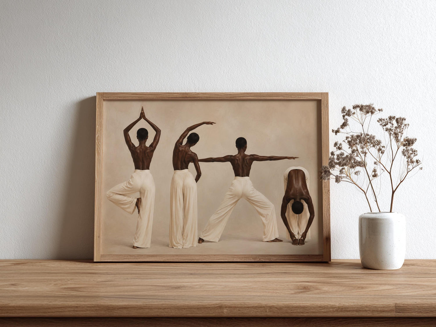 Afrocentric Yoga Wall Art Print 2 Soluna Soul