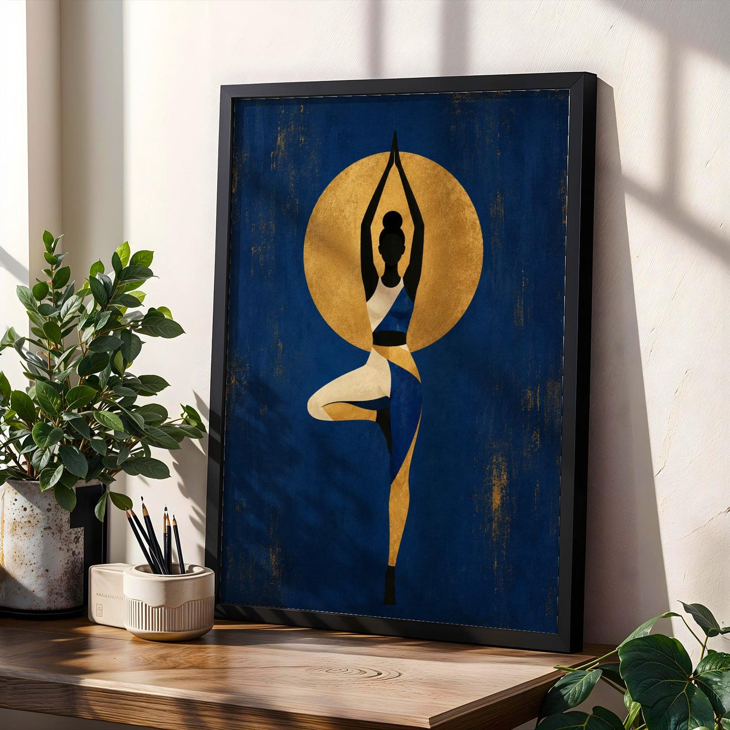 Afrocentric Yoga Wall Art Print 303 Soluna Soul
