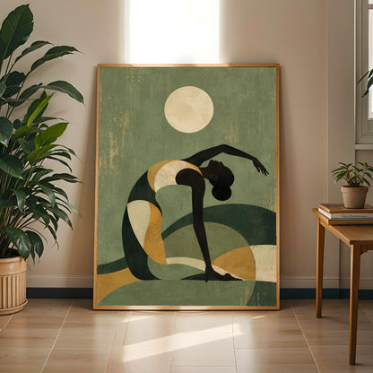 Afrocentric Yoga Wall Art Print 301 Soluna Soul