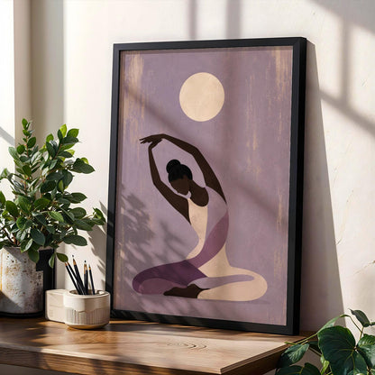 Afrocentric Yoga Wall Art Print 306 Soluna Soul
