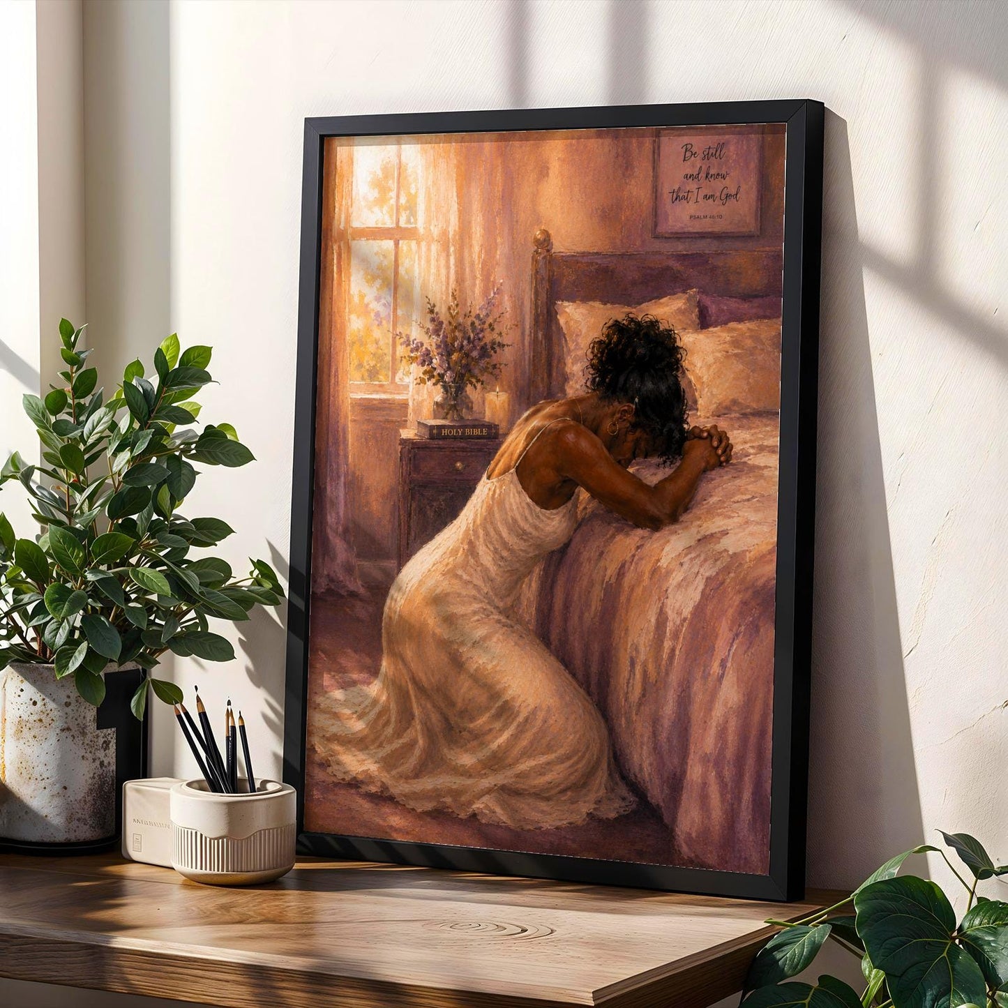 Be Still  In Prayer Wall Art Print 307 Soluna Soul