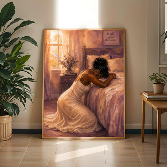 Be Still  In Prayer Wall Art Print 307 Soluna Soul