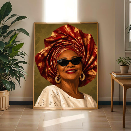 Afrocentric Black Woman Wall Art Print 313 Soluna Soul