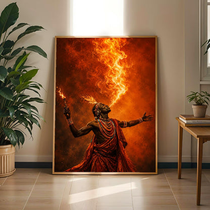 African Fiery Wall Art Print 314 Soluna Soul