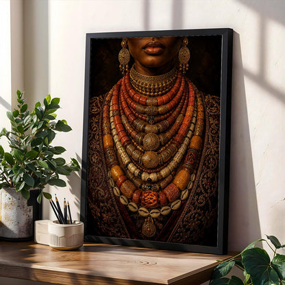 Nigerian Cultural Mixed Necklace Wall Art Print 317 Soluna Soul