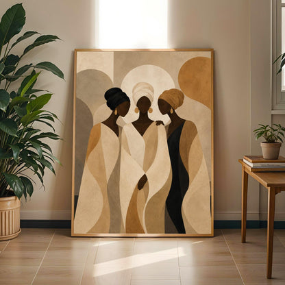 Three Abstract Women Wall Art Print 250 Soluna Soul