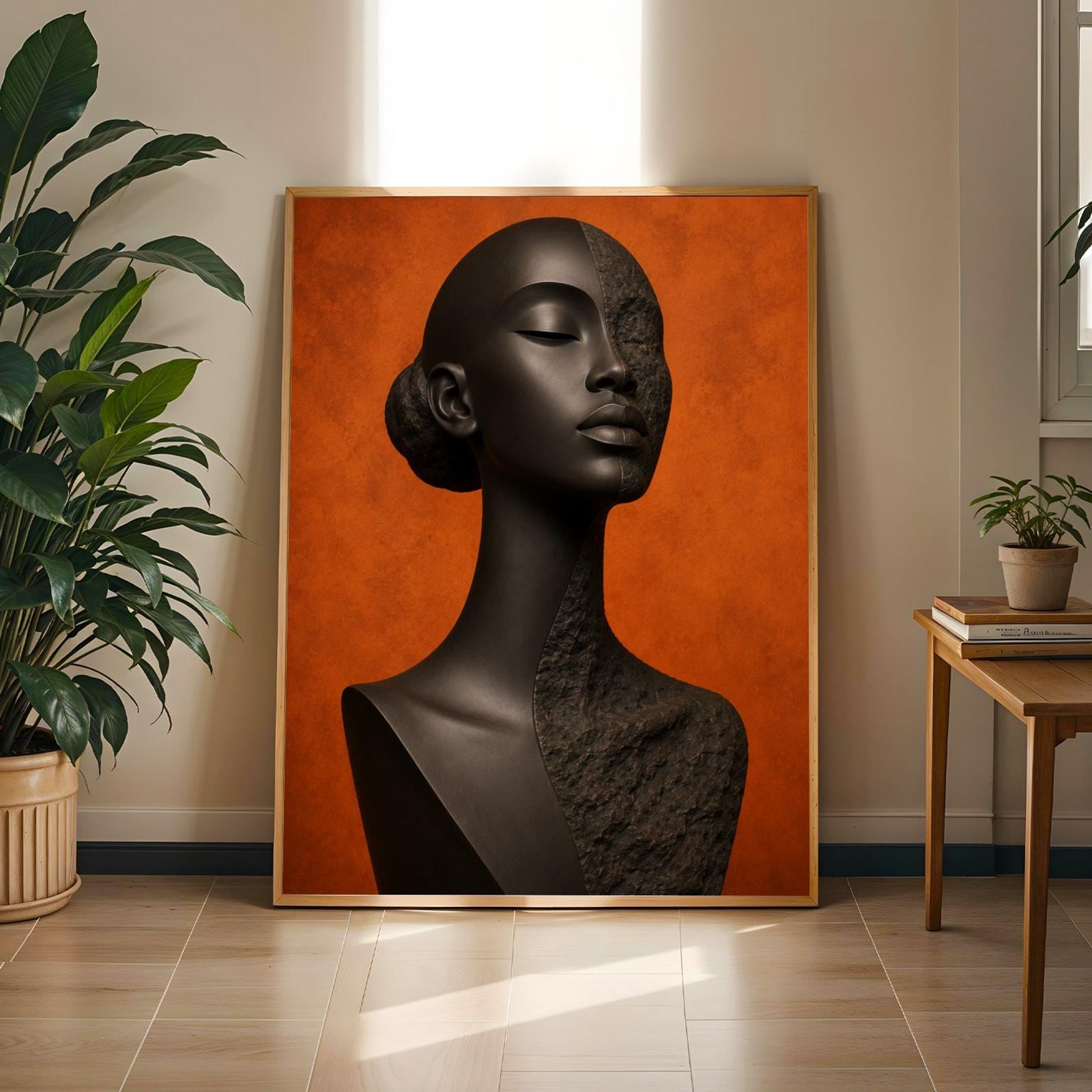 Black Woman Bust Wall Art Print 253 Soluna Soul
