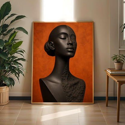 Black Woman Bust Wall Art Print 253 Soluna Soul