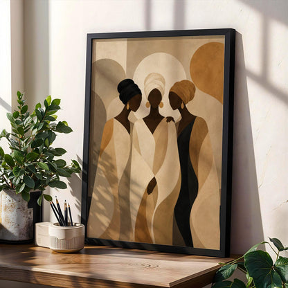 Three Abstract Women Wall Art Print 250 Soluna Soul