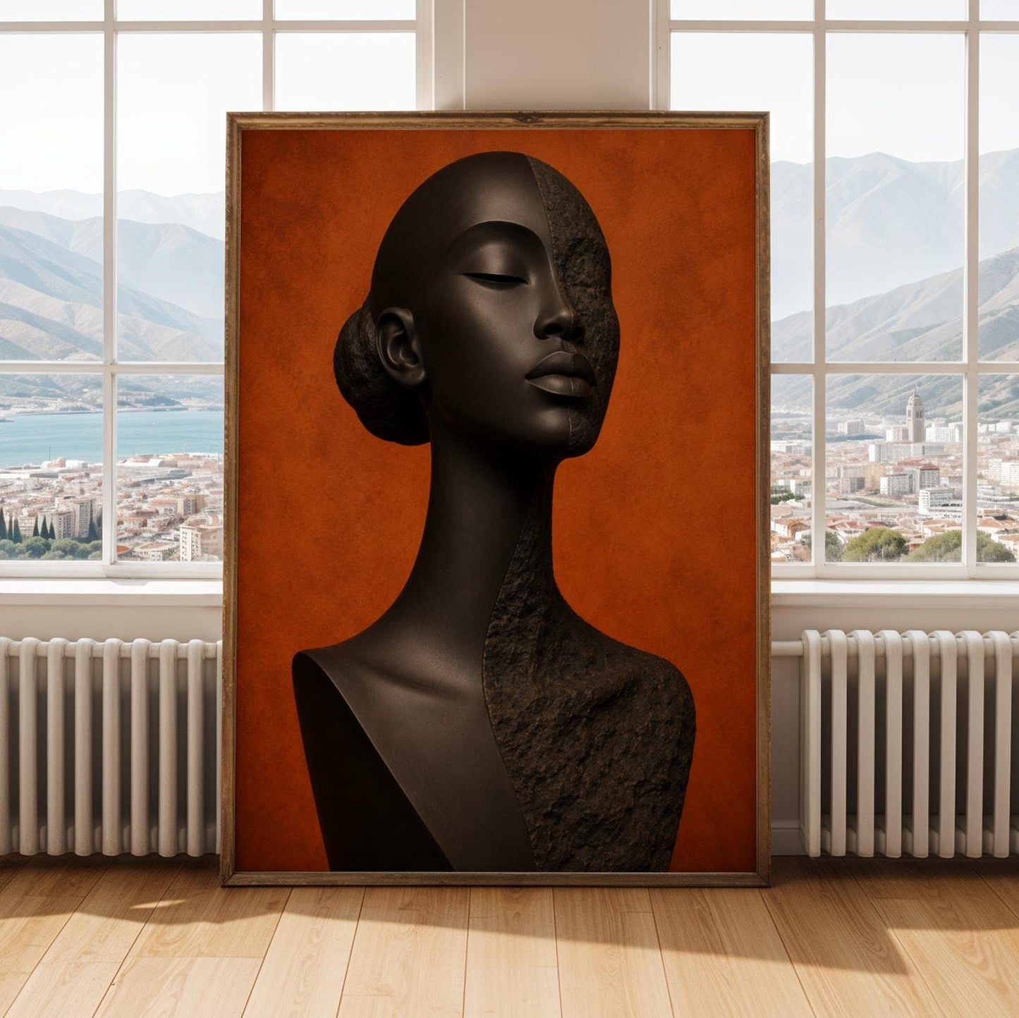 Black Woman Bust Wall Art Print 253 Soluna Soul