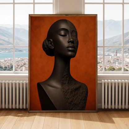 Black Woman Bust Wall Art Print 253 Soluna Soul