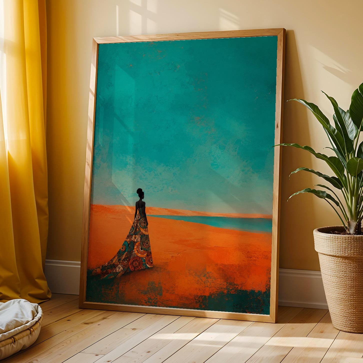 Abstract Ankara Sunset Wall Art Print 17 Soluna Soul