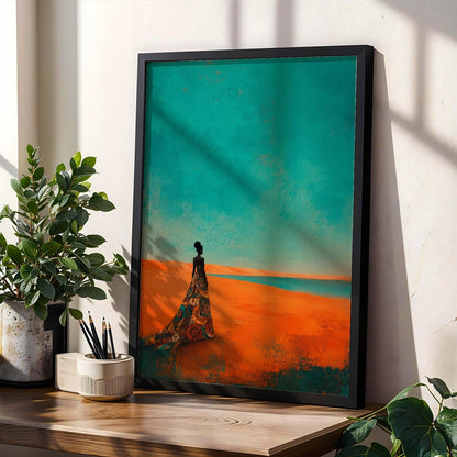 Abstract Ankara Sunset Wall Art Print 17 Soluna Soul