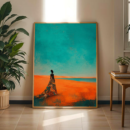 Abstract Ankara Sunset Wall Art Print 17 Soluna Soul