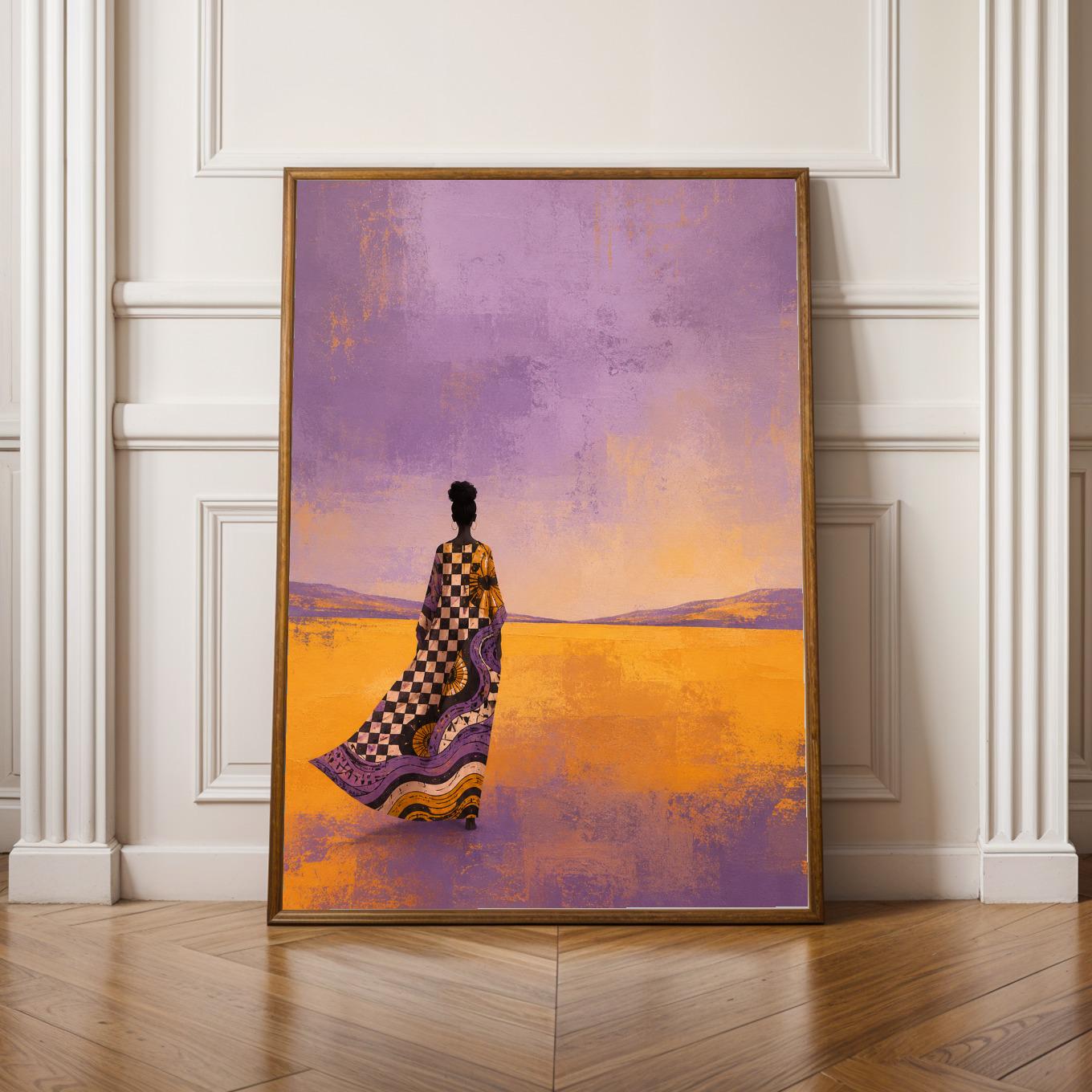 Abstract Ankara Sunset Wall Art Print 18 Soluna Soul