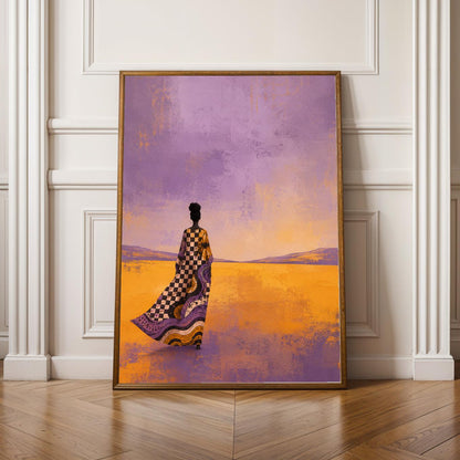 Abstract Ankara Sunset Wall Art Print 18 Soluna Soul